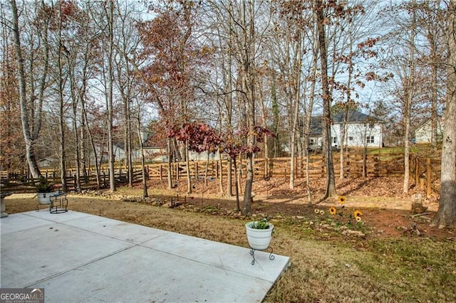 view of yard with a patio