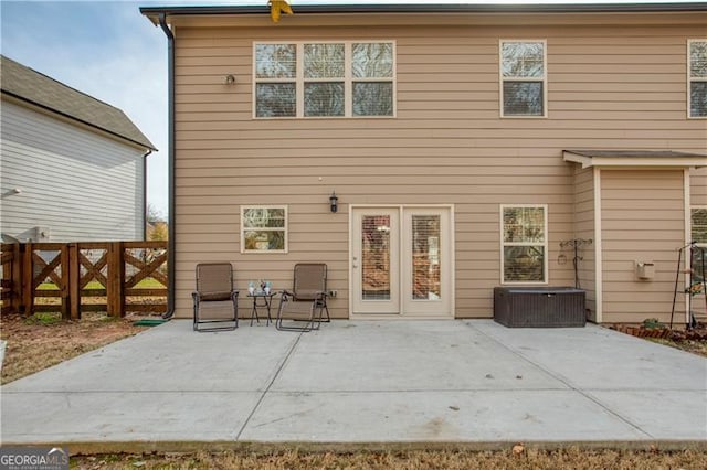 rear view of property with a patio