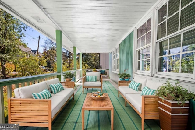 view of sunroom / solarium