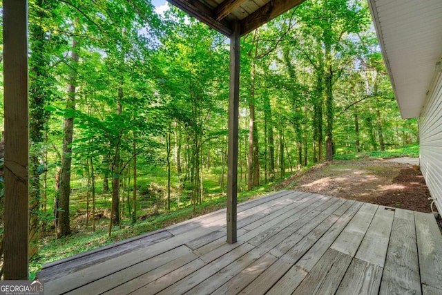 view of wooden terrace