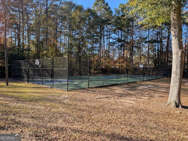 view of sport court