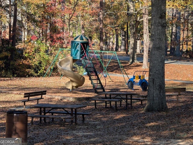 view of jungle gym