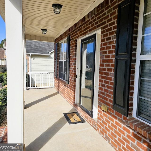 view of patio / terrace with a porch