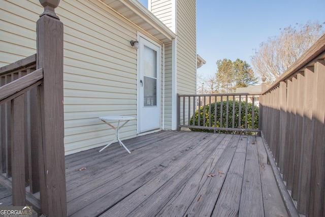 view of wooden terrace