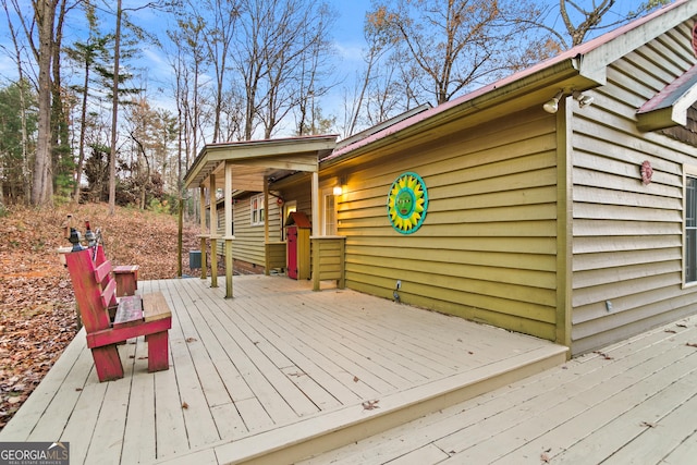 view of wooden deck