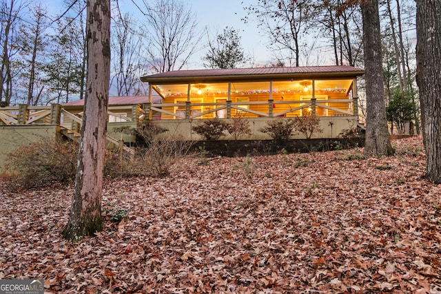 view of rear view of property