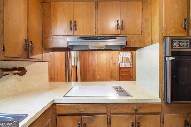 1228 Old Rockmart Rd SE, Silver Creek, GA 30173 - kitchen with oven, under cabinet range hood, electric cooktop, and light countertops
