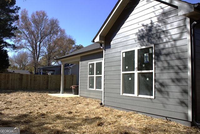 view of side of property