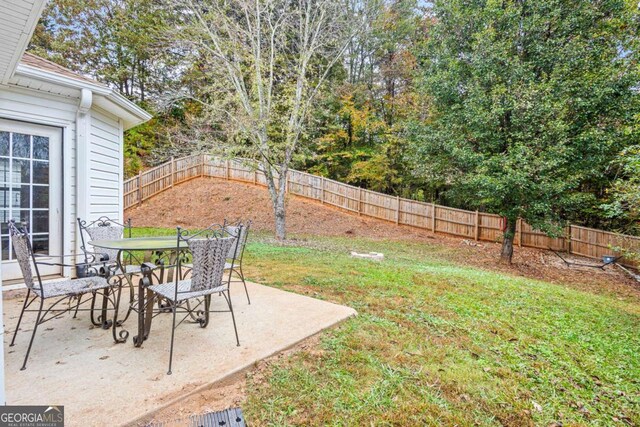 view of yard featuring a patio