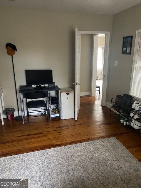 interior space with wood-type flooring