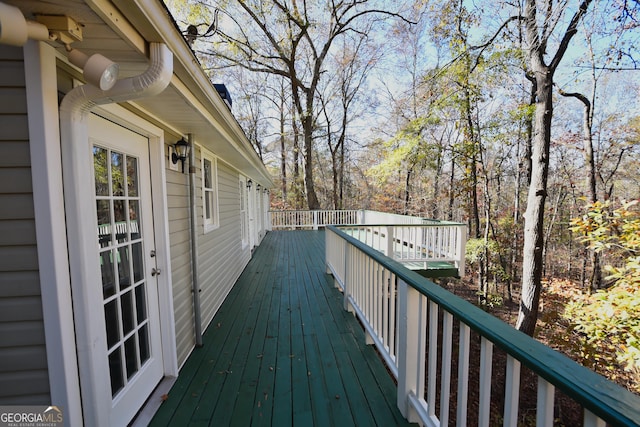 view of wooden terrace