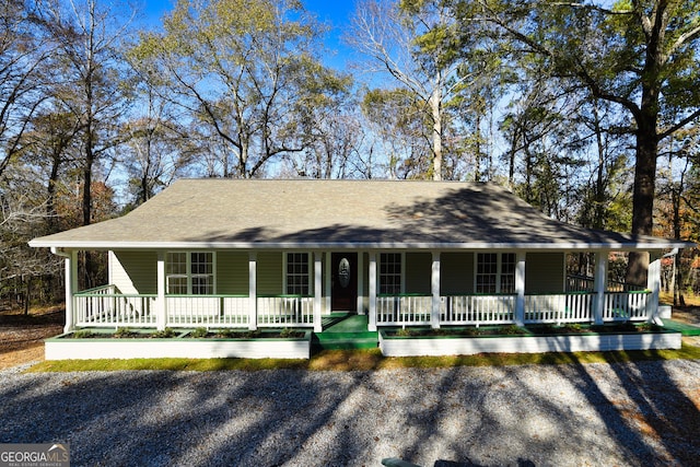 view of front facade with a porch