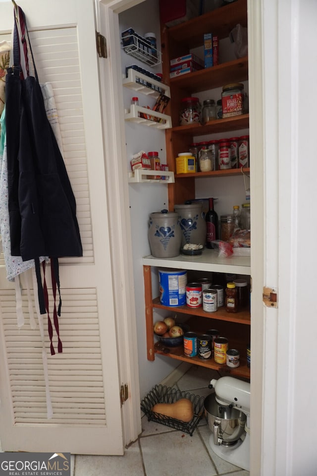 view of pantry