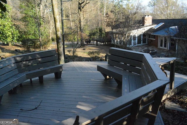 view of wooden terrace