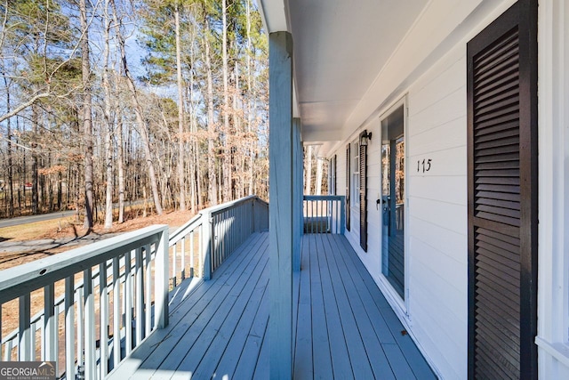 view of wooden deck