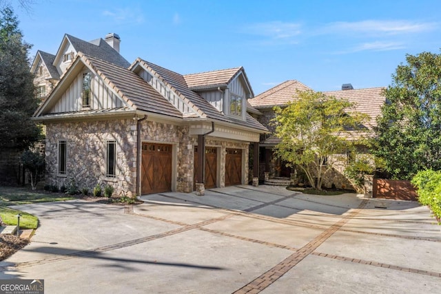 view of front of home featuring a garage