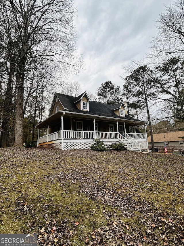 view of front of house with a porch