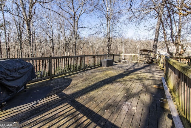 view of wooden deck