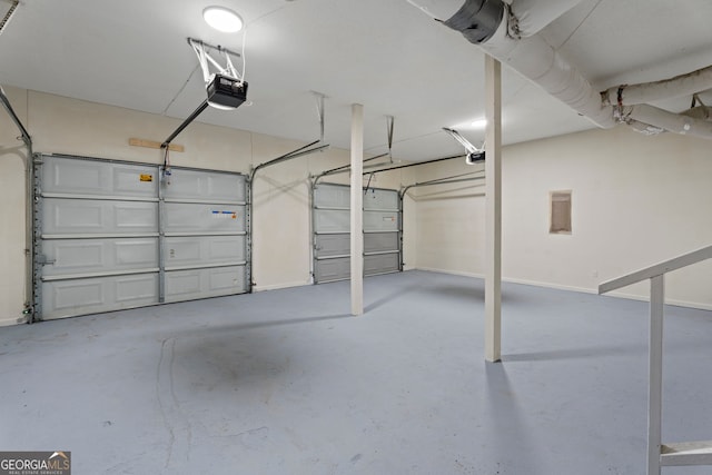 garage featuring a garage door opener