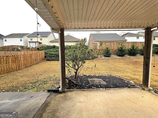 view of yard with a patio