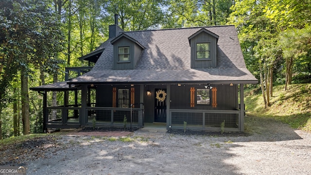 view of front of home featuring a porch