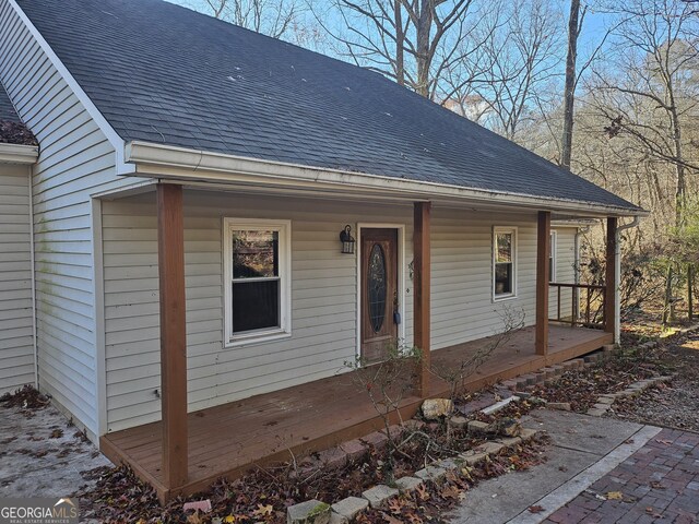 exterior space with a porch