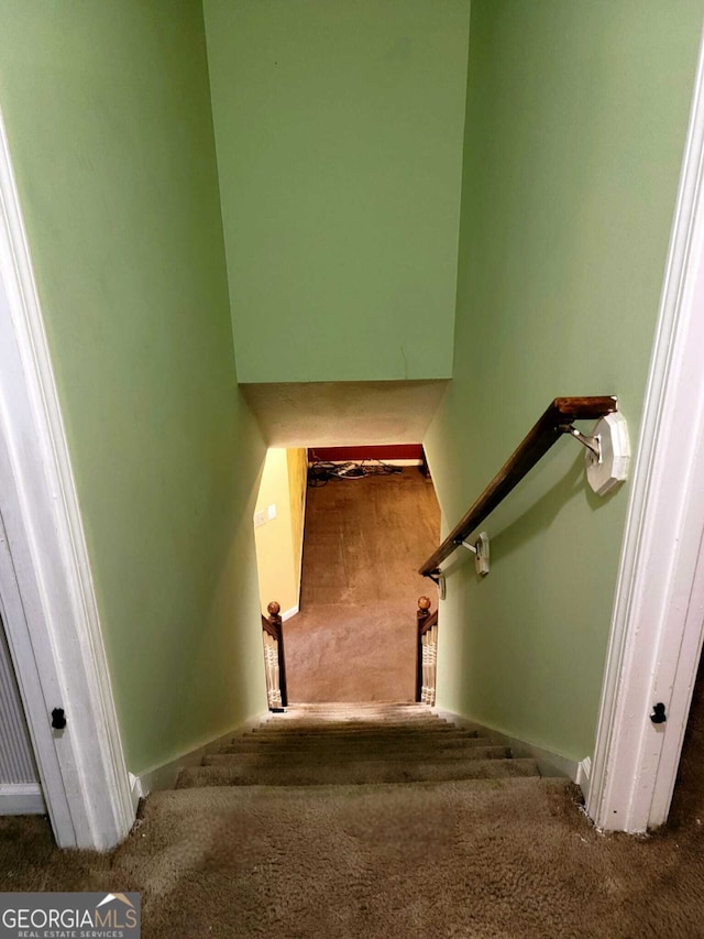 stairway with carpet