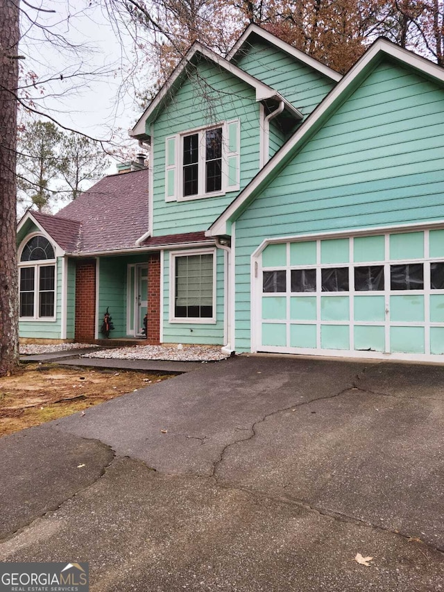 view of front of home featuring a garage