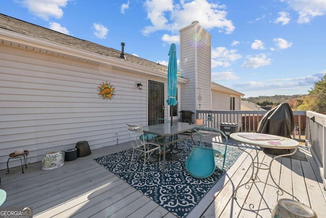 view of wooden deck