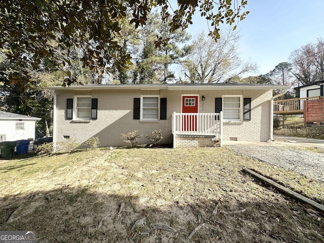 view of ranch-style home