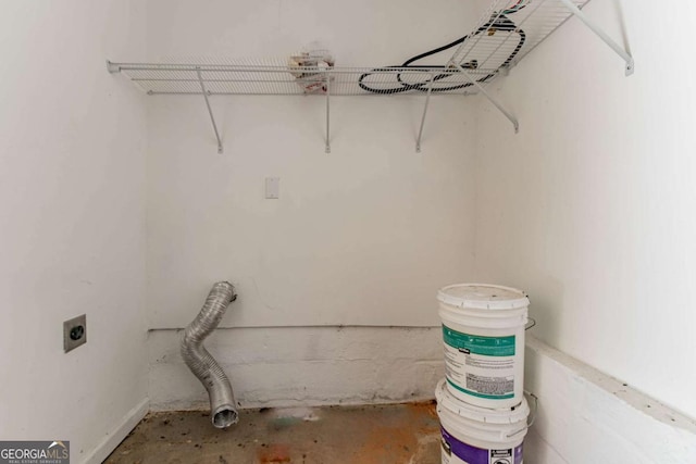 laundry area featuring hookup for an electric dryer