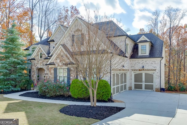 view of front facade featuring a garage