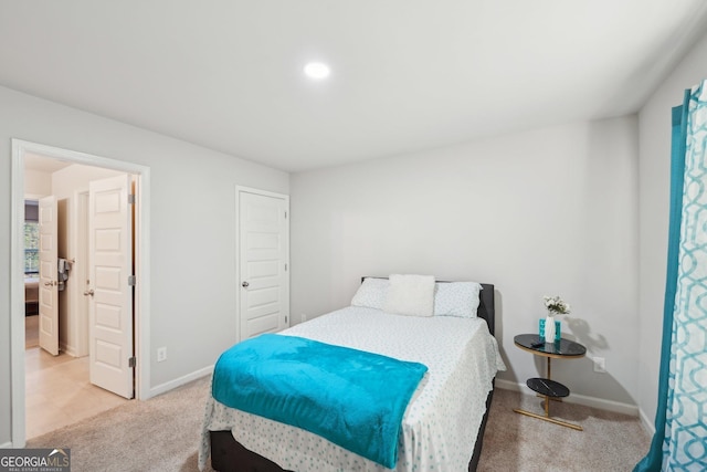 view of carpeted bedroom