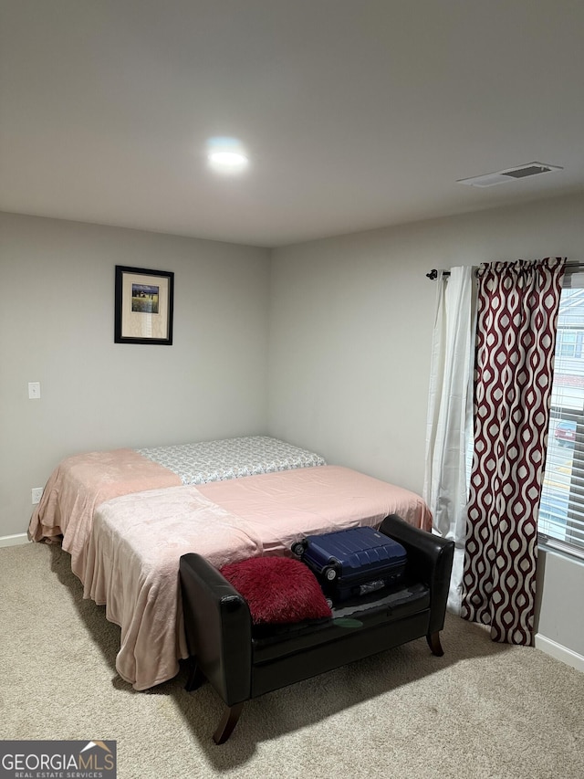 view of carpeted bedroom