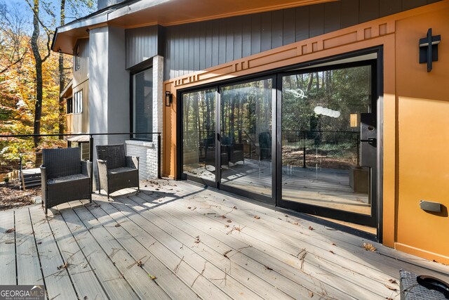 view of wooden deck