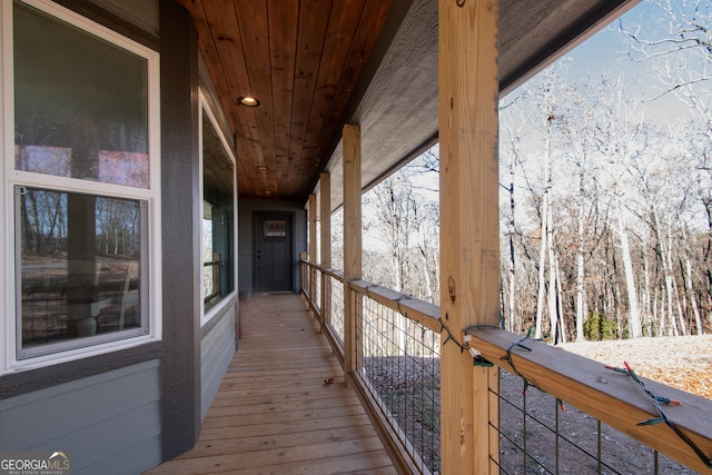 view of wooden terrace