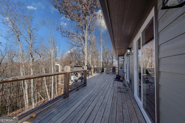 view of wooden deck