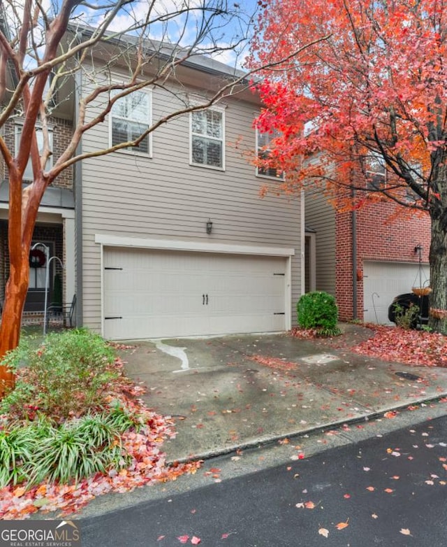 view of front of home featuring a garage