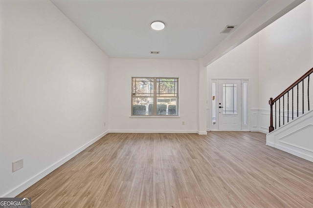 entryway featuring light wood-type flooring