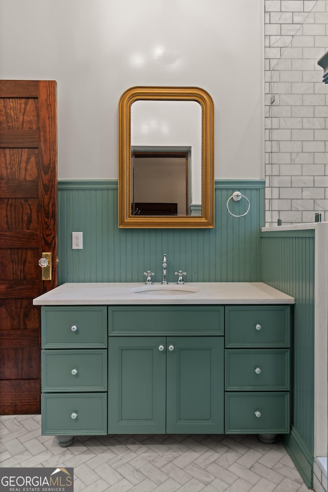 bathroom featuring vanity