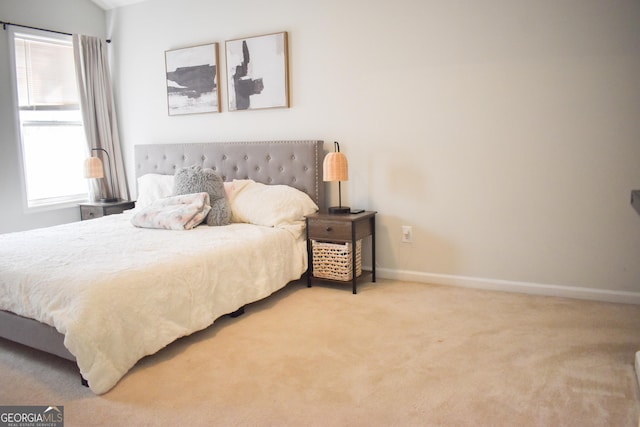 view of carpeted bedroom