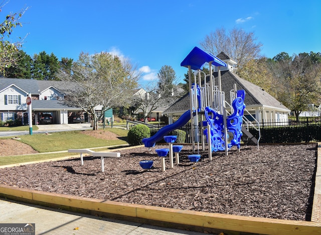 view of jungle gym