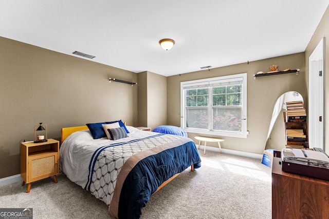 view of carpeted bedroom