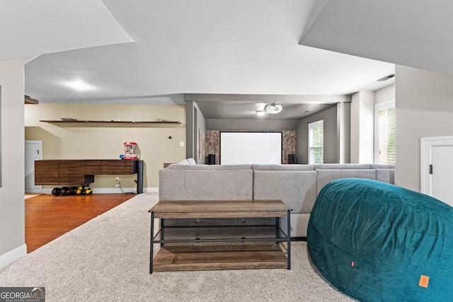 view of carpeted living room