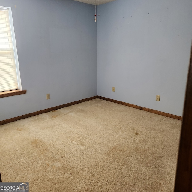 view of carpeted empty room