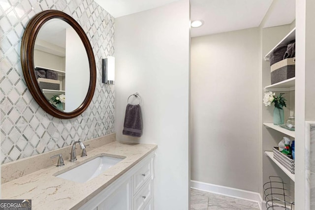 bathroom featuring vanity