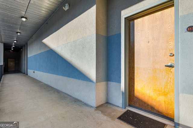 view of doorway to property