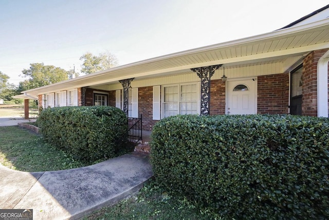 exterior space with covered porch