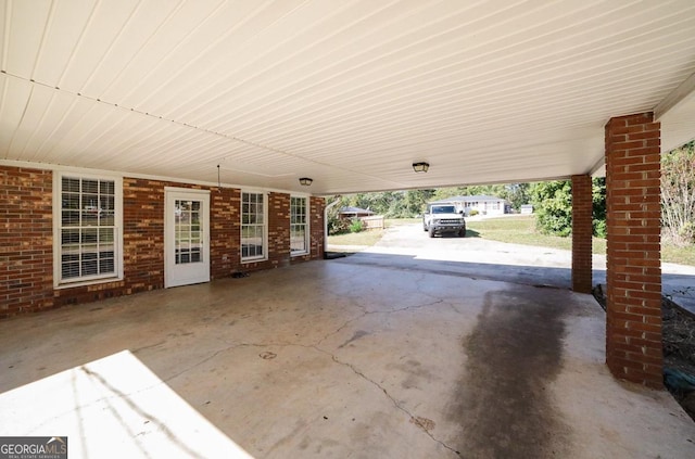 view of patio / terrace featuring a carport