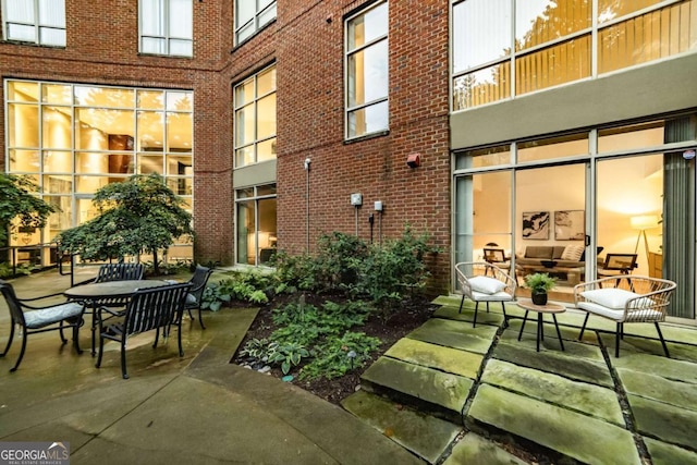 view of patio / terrace with an outdoor living space